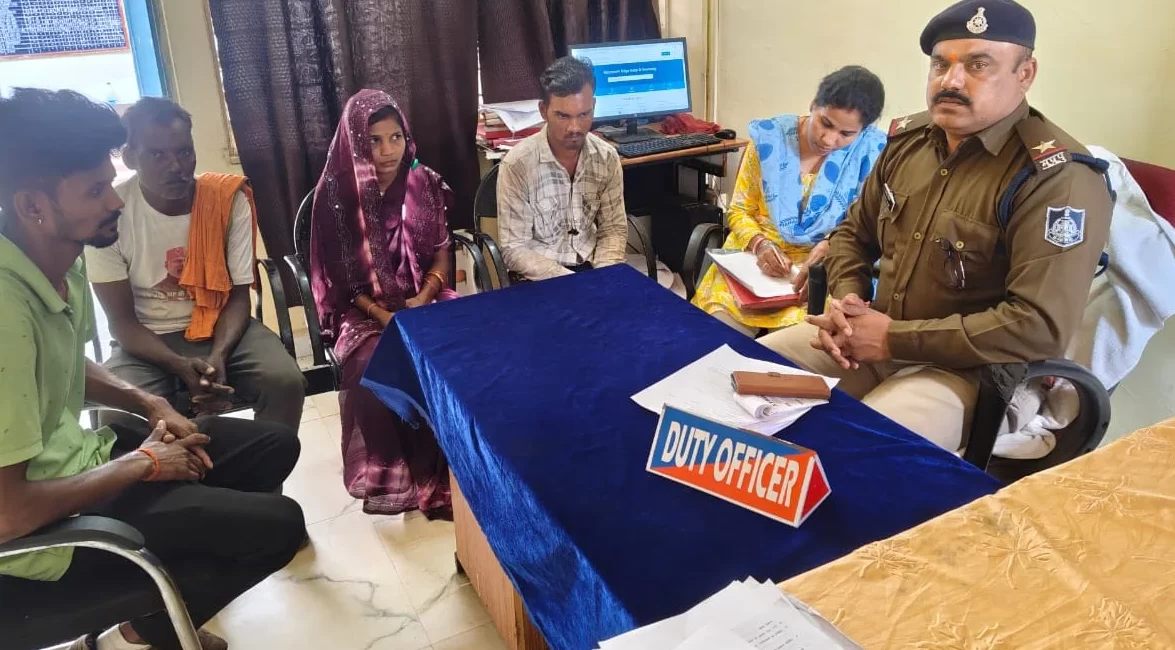 ढीमरखेड़ा पुलिस ने कराई पति-पत्नी में सुलह