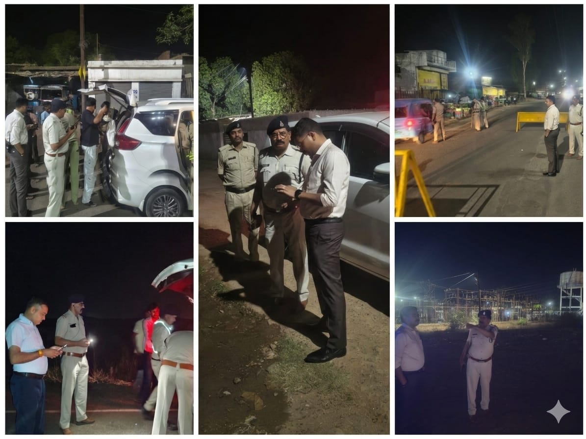 कटनी पुलिस की ‘शैडो एरिया’ पर पैनी नजर: SP और ASP ने खुद संभाली कमान, सघन चेकिंग से अपराधियों में हड़कंप